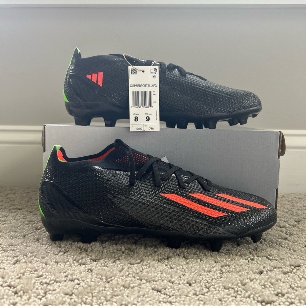 Adidas X Speedportal.2 FG Soccer Cleats Boots Red and Black Men 8 & Size Women 9 - Picture 9 of 11